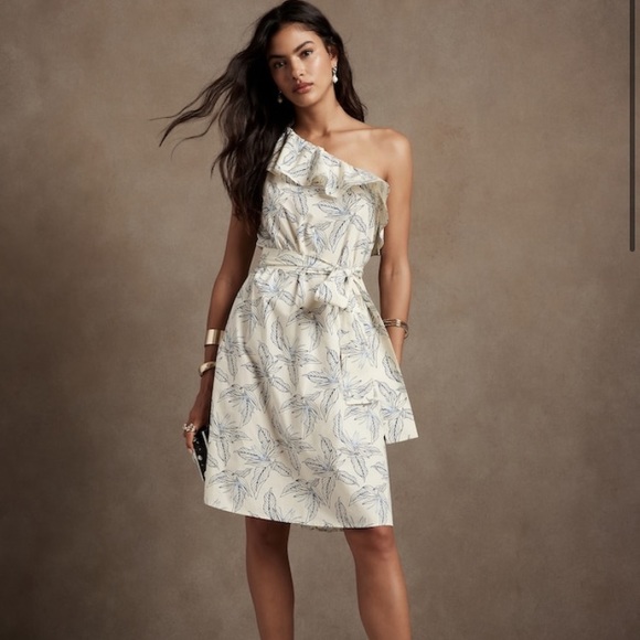 Banana Republic Factory - Ruffle Dress Sz S petite NWT - Picture 2 of 3